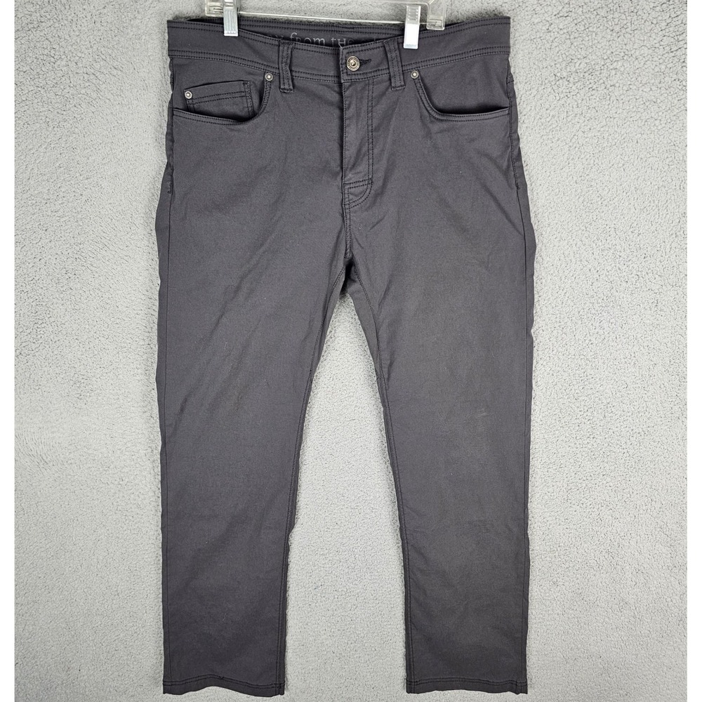 prAna Pants Mens 34x32 Gray Slim Fit Zion Performance Casual Outdoor 28843